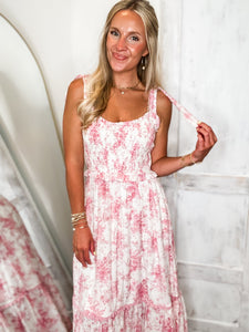 Perfect Potential Mauve Floral Midi Dress