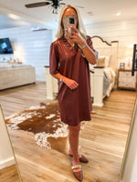 Load image into Gallery viewer, Been There Burgundy Faux Leather Shift Dress

