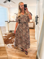 Load image into Gallery viewer, Life Of The Party Leopard Bubble Top &amp; Maxi Skirt Set
