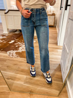 Load image into Gallery viewer, Yacht High Rise Utility Straight Cropped Vervet Denim
