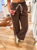 Load image into Gallery viewer, Lazy Day Brown Wide Leg Lounge Pant
