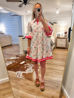 Load image into Gallery viewer, Passing It On Pink Floral Mini Dress
