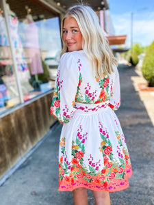 Best Impression Floral Button Down Dress