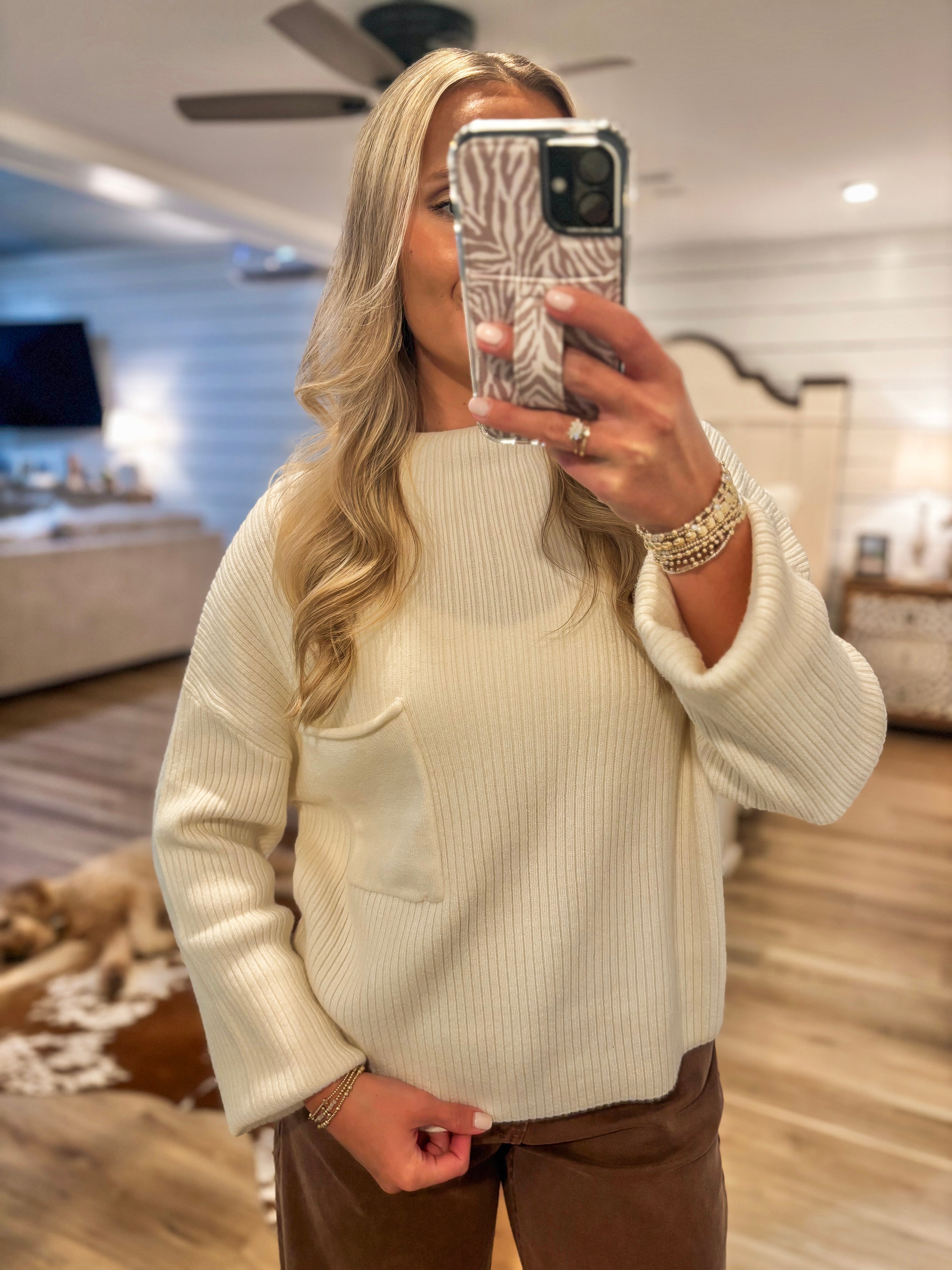 Over Again Ivory Knit Sweater