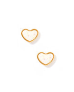 Load image into Gallery viewer, Screwback Stud Earrings - Nora Heart White
