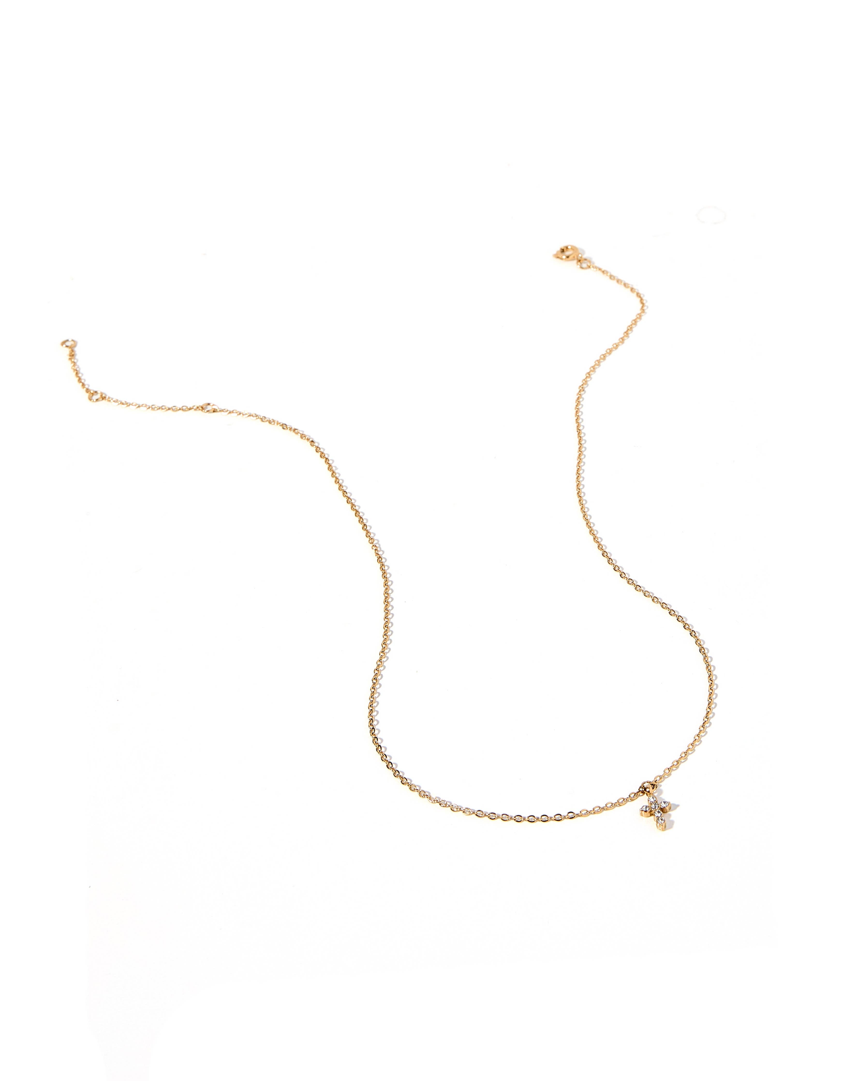 Necklace - Carly Cross Gold