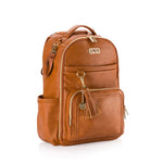 Load image into Gallery viewer, Cognac Boss Plus Itzy Ritzy Backpack Diaper Bag
