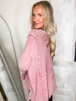 Load image into Gallery viewer, Time For It Mauve Mineral Washed Easel Blouse
