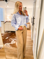 Load image into Gallery viewer, Breath Taker Baby Blue Button Down Blouse
