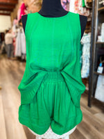 Load image into Gallery viewer, Patio View Kelly Green Tank &amp; Shorts Set
