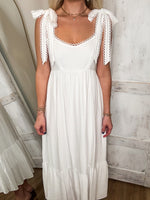 Load image into Gallery viewer, More Than Enough White Babydoll Maxi Dress
