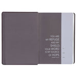 Load image into Gallery viewer, Devotional Bible NLT for Men Faux Leather Walnut Brown Cross
