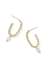 Load image into Gallery viewer, Gabriella Freshwater Pearl Gold Hoop Earring
