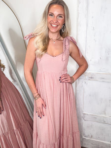 More Than Enough Mauve Babydoll Maxi Dress