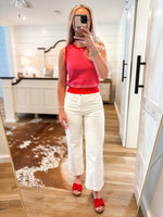 Load image into Gallery viewer, What I Need Red &amp; Pink Stripe Vest Blouse
