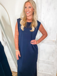 Found You Navy Luxe Butter Pullover Maxi Dress