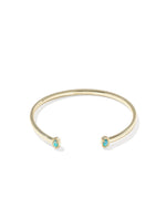 Load image into Gallery viewer, Mini Elton Blue Opal Gold Cuff Bracelet
