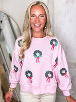 Load image into Gallery viewer, Millie Wreaths Sweatshirt - Mary Square
