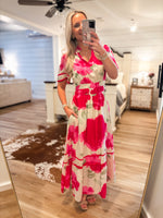 Load image into Gallery viewer, All To You Pink Floral Maxi Dress
