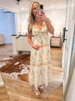 Load image into Gallery viewer, Breathing In Green Multi Floral Midi Dress
