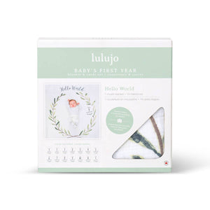 Baby's 1st Year Swaddle & Milestone Cards - Hello World