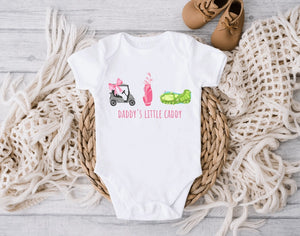 Baby Girl Daddy's Little Caddy Golf Baby Bodysuit