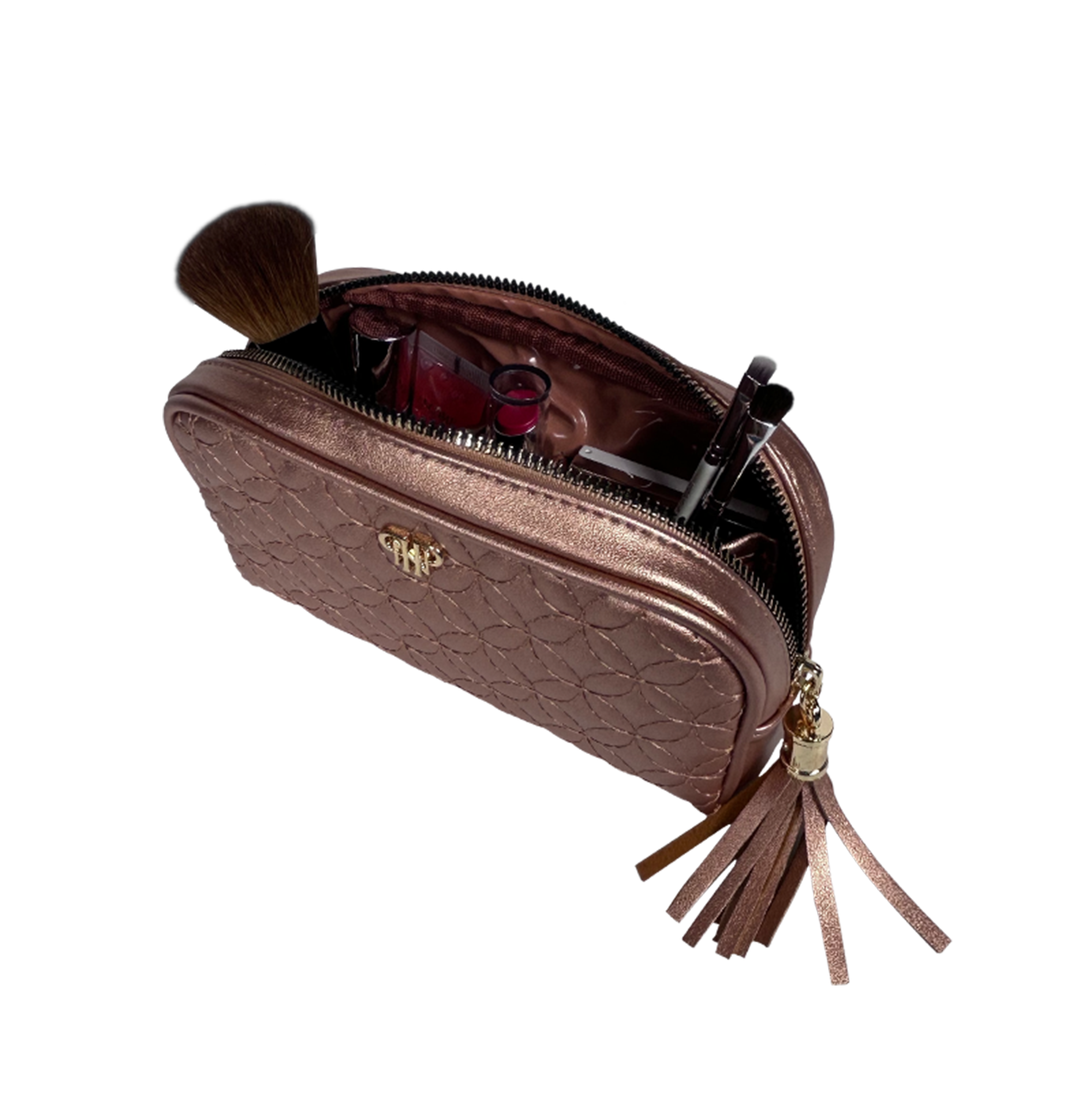Small Makeup Bag - Copper Circle