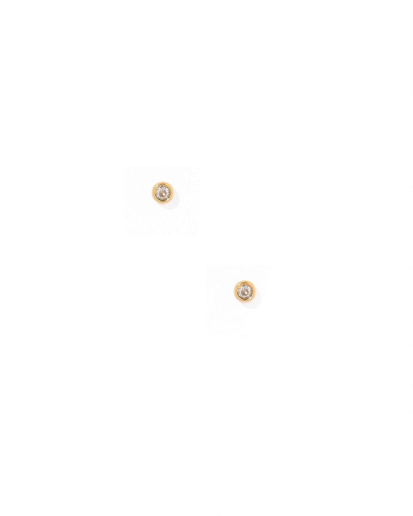 Screwback Stud Earrings - Cooper Clear Gold
