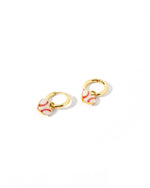 Load image into Gallery viewer, Huggie Charm Earrings - Baseball
