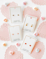 Load image into Gallery viewer, Screwback Stud Earrings - Polly Heart
