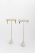 Load image into Gallery viewer, Huggie Charm Earrings - Celine Gold
