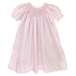 Load image into Gallery viewer, Adorable Preemie Pink Smocked Day Gown with Raglan Embroidery
