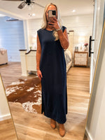 Load image into Gallery viewer, Found You Navy Luxe Butter Pullover Maxi Dress
