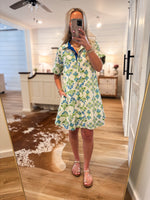 Load image into Gallery viewer, Exciting Moment White/Blue Floral Mini Dress
