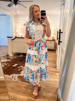 Load image into Gallery viewer, Good Day Ahead Multi Color Printed Lace Midi Dress
