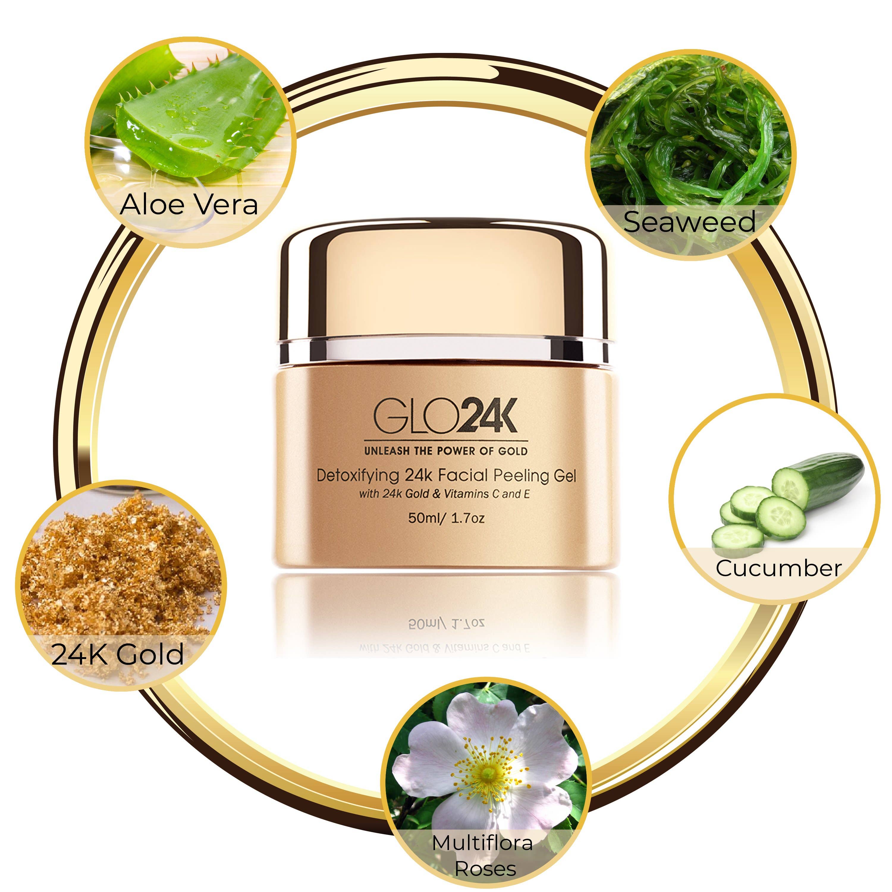 Detoxifying 24k Facial Peeling Gel with 24k Gold & Vitamins