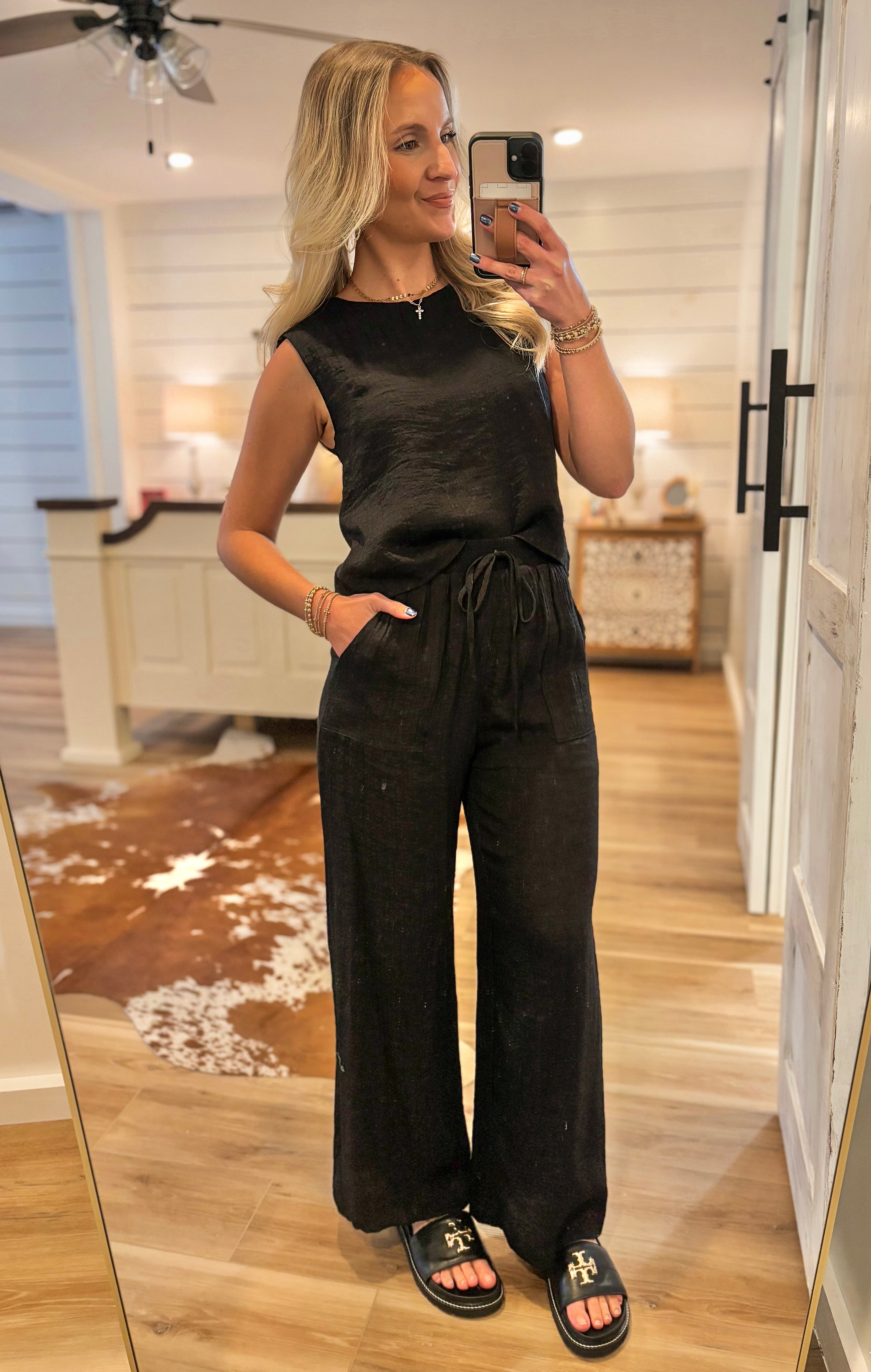 It's Time Black Lounge Pants