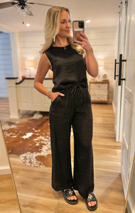 It's Time Black Lounge Pants