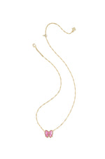 Load image into Gallery viewer, Haley Rose Violet Mother of Pearl Gold Bow Pendant Cleaner
