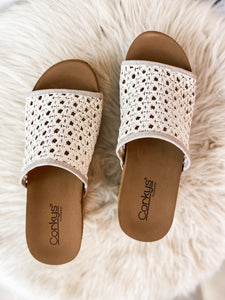 Vacation White Corkys Wedge