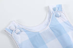 Load image into Gallery viewer, Large Blue Check Bubble Romper
