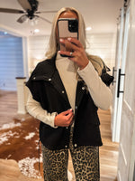 Load image into Gallery viewer, Gotta Have It Black Button Down Vest
