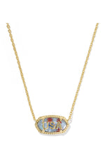 Load image into Gallery viewer, Elisa USA Red White Blue Illusion Gold Pendant
