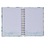 Load image into Gallery viewer, Journal Wirebound White/Teal Floral Be Still  Ps. 46:10
