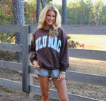 Load image into Gallery viewer, Lulu Mac Brown/Light Blue Stitch Sweatshirt
