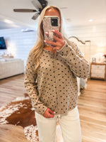 Load image into Gallery viewer, Polka Dot Cardigan - Lt Mocha
