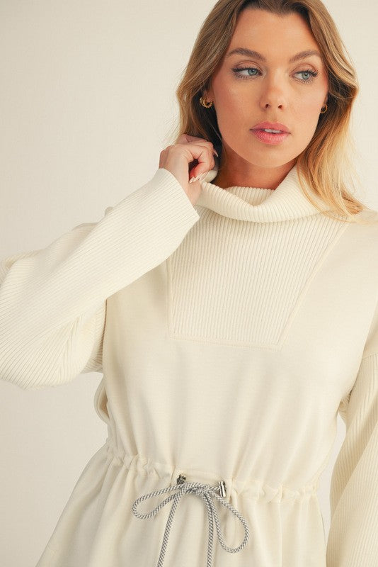 Longing For Ivory Cowl Neck Luxe Knit Top