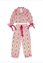 Load image into Gallery viewer, Simply Southern Pink Bow L/S PJ Set - Hldy Grny
