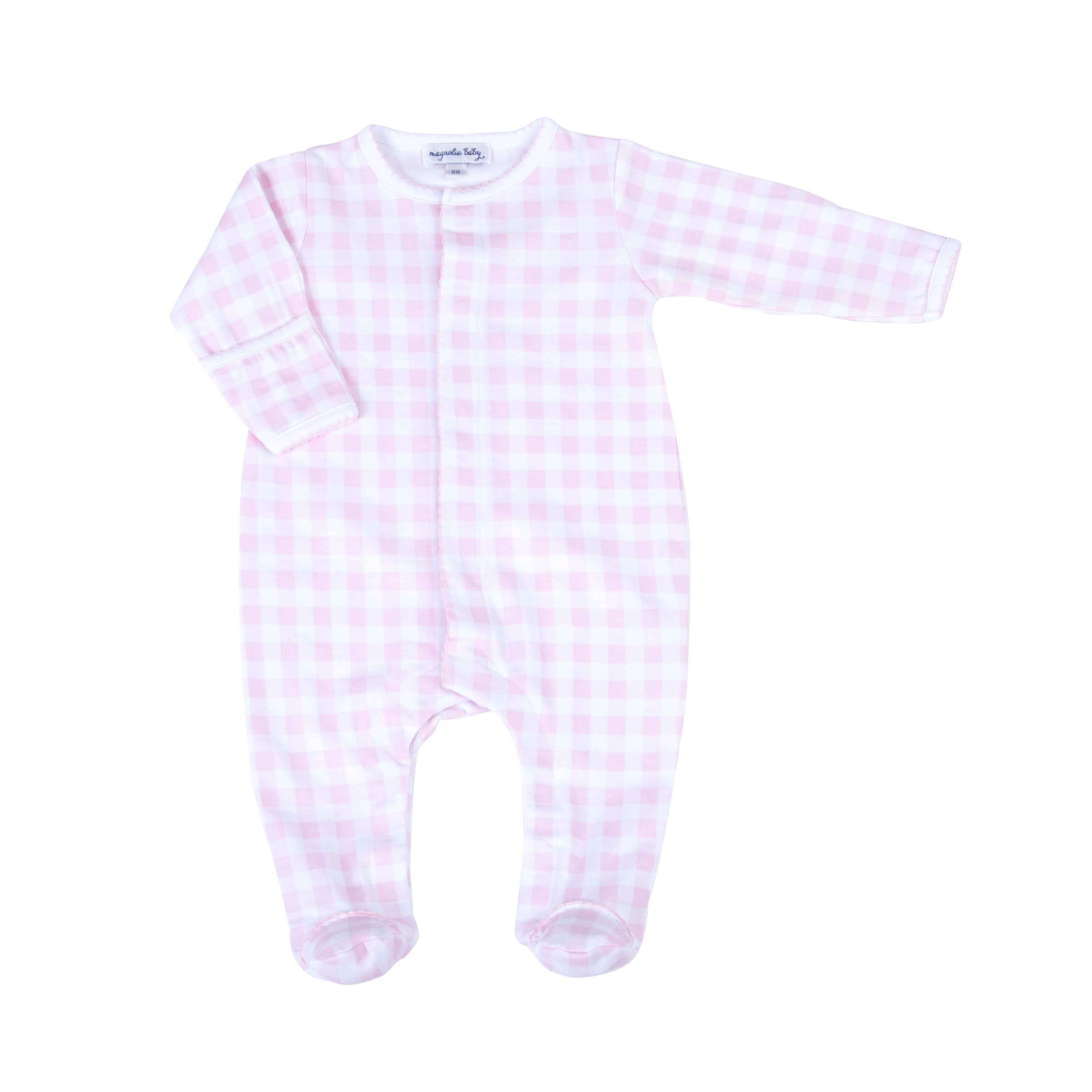 Baby Checks Footie - Pink