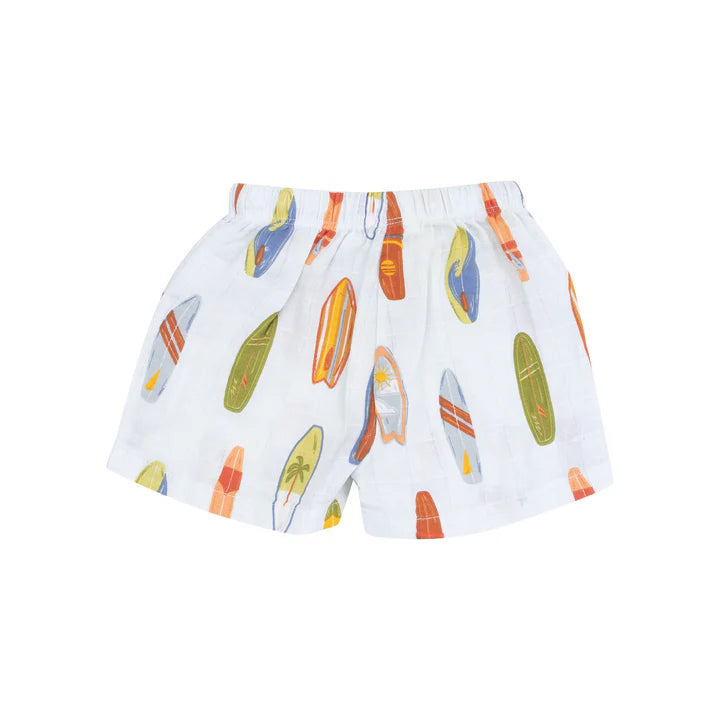 Angel Dear Polo Shirt and Muslin Surfboard Short Set